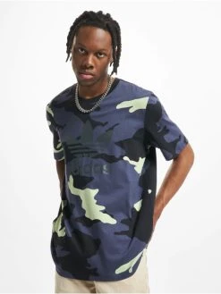 Adidas Originals Herren T-Shirt Camo Aop In Blau