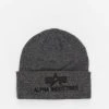 Alpha Industries Beanie 3D In Grau -Only & Sons Shop alpha industries beanie grau 848236