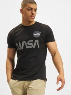 Alpha Industries Herren T-Shirt NASA Reflective In Schwarz