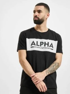 Alpha Industries Herren T-Shirt Inlay In Schwarz