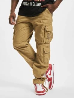 Brandit Herren Cargohose Pure Slim Fit In Beige