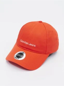 Calvin Klein Snapback Cap Institutional In Orange