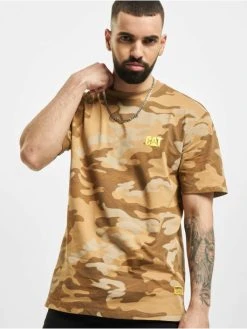 CATerpillar Herren T-Shirt Small Logo In Camouflage