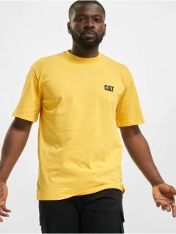 CATerpillar Herren T-Shirt Small Logo In Gelb