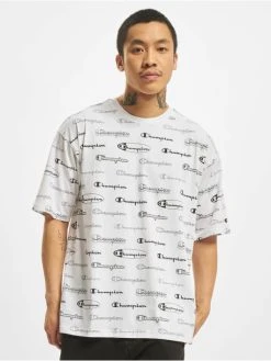 Champion Herren T-Shirt Allover Logo In Weiß