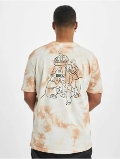 DEF Herren T-Shirt Tie Dye Capsule In Beige