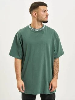 DEF Herren T-Shirt Basic Rib In Grün