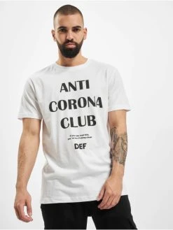 DEF Herren T-Shirt Anti Corona In Weiß