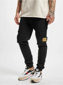 Denim Project Herren Cargohose Patch In Schwarz