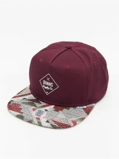 Djinns Snapback Cap 5 Panel Rubber Aztek In Rot