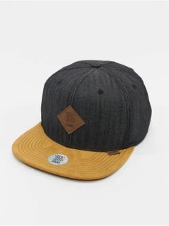 Djinns Snapback Cap 6 Panel Linen 2015 In Schwarz