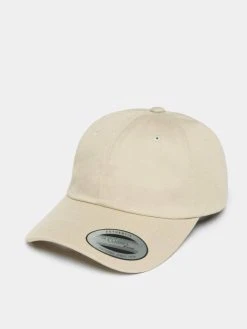 Flexfit Snapback Cap Low Profile Cotton Twill In Beige