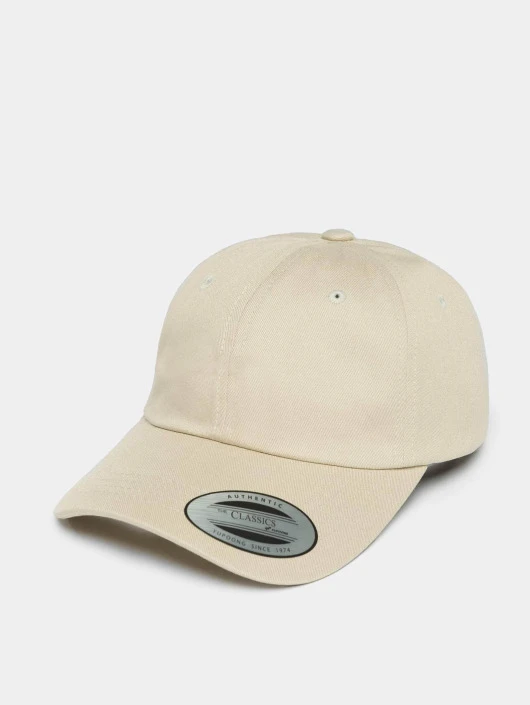 Flexfit Snapback Cap Low Profile Cotton Twill In Beige 3 Flexfit Snapback Cap Low Profile Cotton Twill In Beige