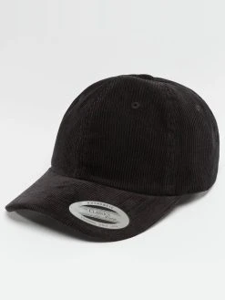 Flexfit Snapback Cap Low Profile Corduroy Dad In Schwarz