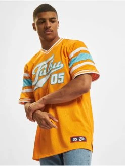 FUBU Herren T-Shirt Varsity Mesh In Orange