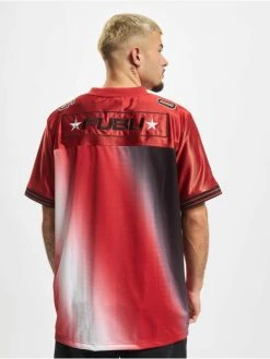 FUBU Herren T-Shirt Corporate Football Jersey In Rot -Only & Sons Shop fubu t shirt rot 878493 1
