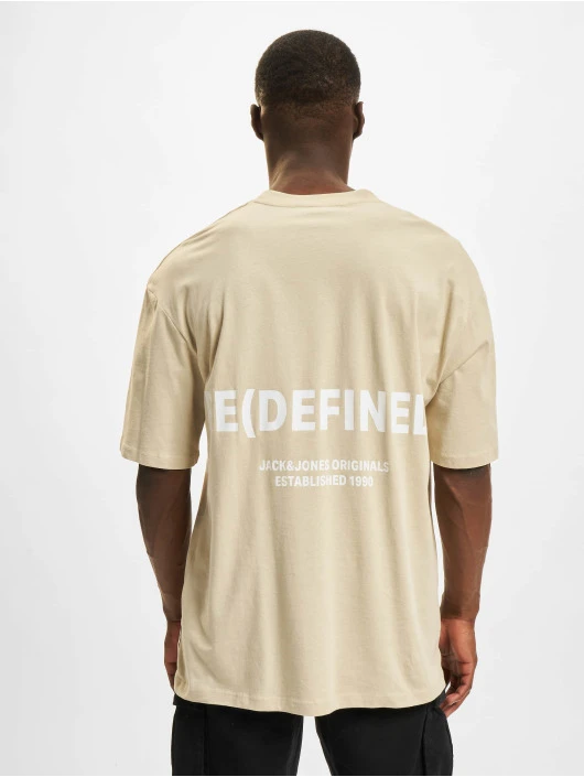 Jack & Jones Herren T-Shirt Backup Crew Neck In Beige 4 Jack & Jones Herren T-Shirt Backup Crew Neck In Beige – Bild 2
