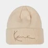 Karl Kani Herren Beanie Signature Fine Rib Fisherman In Beige -Only & Sons Shop karl kani beanie beige 959391