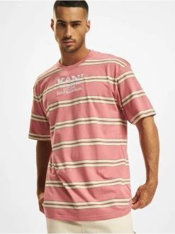 Karl Kani Herren T-Shirt Retro Stripe In Rosa