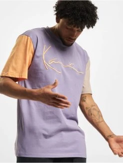 Karl Kani Herren T-Shirt Signature Block In Violet
