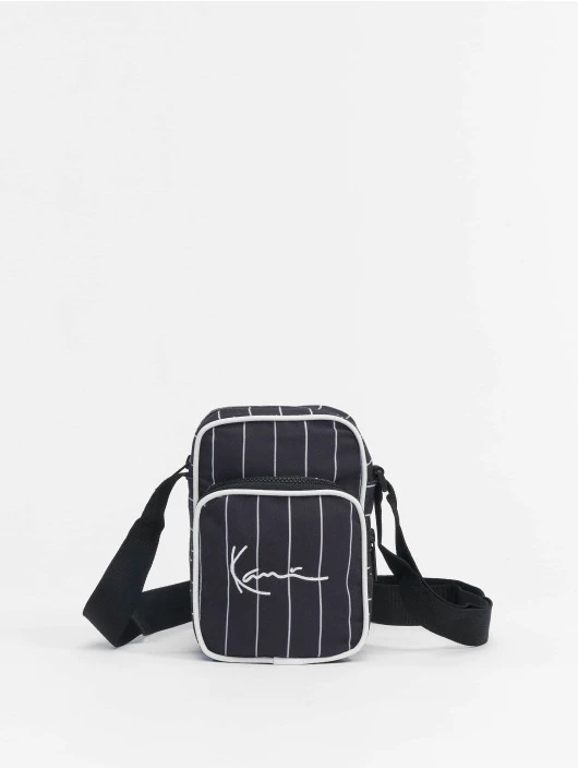 Karl Kani Herren Tasche Signature Pinstripe Messenger In Schwarz 4 Karl Kani Herren Tasche Signature Pinstripe Messenger In Schwarz – Bild 2