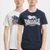 Lonsdale London Herren T-Shirt Loscoe 2-Pack In Weiß