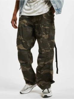 MJ Gonzales Herren Cargohose Wide Camouflage In Olive