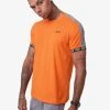 PROJECT X PARIS Herren T-Shirt Reflective Track Shoulder In Orange