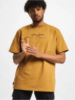 Sean John Herren T-Shirt Classic Logo Essential In Braun