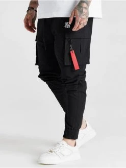 Sik Silk Herren Cargohose Essential Flight In Schwarz