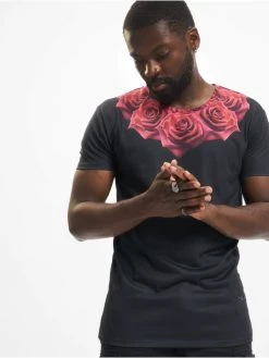 Sik Silk Herren T-Shirt Rose In Schwarz