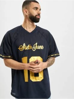 SIXTH JUNE Herren T-Shirt Mesh Raglan In Blau