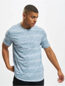 SIXTH JUNE Herren T-Shirt All Over Signature In Blau