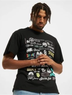 SIXTH JUNE Herren T-Shirt Multi Logo In Schwarz