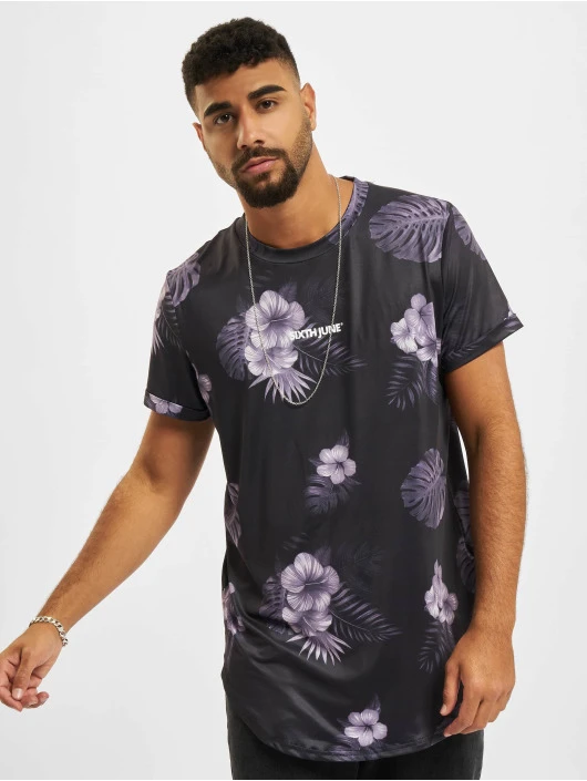SIXTH JUNE Herren T-Shirt Bw Palm In Schwarz 3 SIXTH JUNE Herren T-Shirt Bw Palm In Schwarz