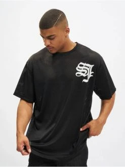 SIXTH JUNE Herren T-Shirt Mesh In Schwarz