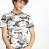 Southpole Herren T-Shirt Camo & Splatter Print In Grau