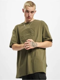 Southpole Herren T-Shirt 3D Logo In Olive