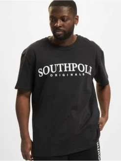 Southpole Herren T-Shirt Puffer Print In Schwarz