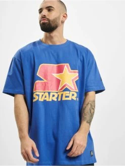 Starter Herren T-Shirt Colored Logo In Blau