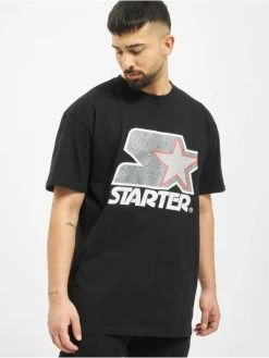 Starter Herren T-Shirt Multicolored Logo In Schwarz