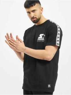 Starter Herren T-Shirt Logo Taped In Schwarz