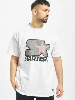 Starter Herren T-Shirt Multicolored Logo In Weiß