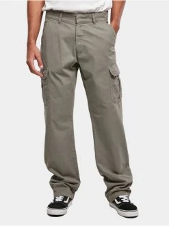 URBAN CLASSICS Herren Cargohose Straight Leg In Grau