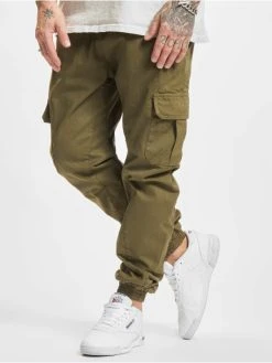 URBAN CLASSICS Herren Cargohose Cargo Jogging In Olive