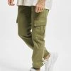 URBAN CLASSICS Herren Cargohose Washed Cargo Twill Jogging In Olive