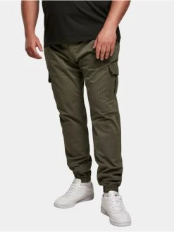 URBAN CLASSICS Herren Cargohose Aop Glencheck Cargo In Olive