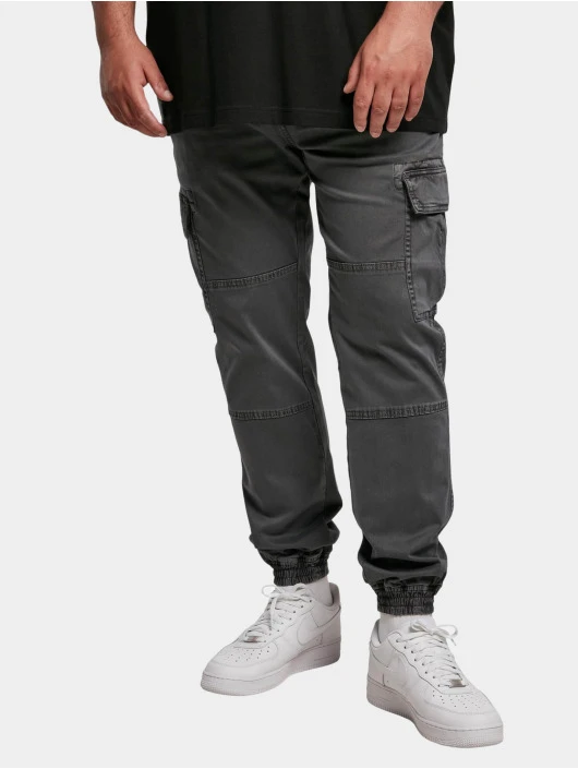 URBAN CLASSICS Herren Cargohose Washed Cargo Twill In Schwarz 3 URBAN CLASSICS Herren Cargohose Washed Cargo Twill In Schwarz