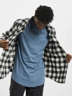 URBAN CLASSICS Herren T-Shirt Shaped Melange Oversized Long In Blau