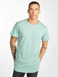 URBAN CLASSICS Herren T-Shirt Shaped Long In Blau